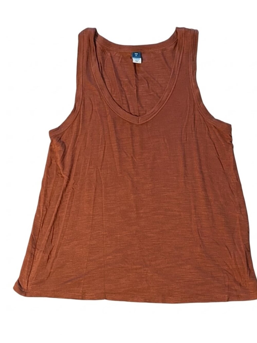 Women's Rust/Burnt Orange Old Navy Luxe Tank Top